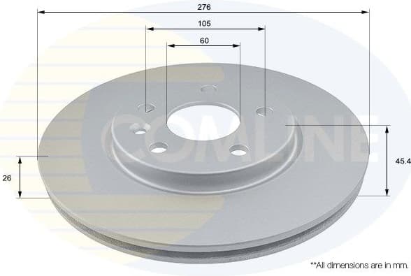 Brake Disc COATED ADC1167V