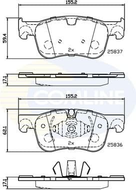 Brake pads front CBP02246