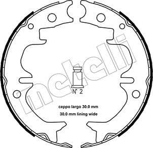 Brake shoes handbrake 53-0442