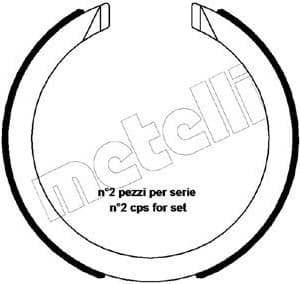 Brake Shoe Set, parking brake 53-0483