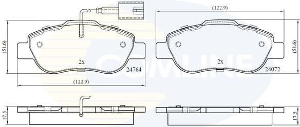 Brake Pad Set, disc brake CBP12392
