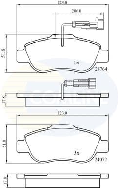 Brake Pad Set, disc brake CBP11785
