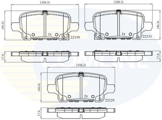 Brake pads rear CBP32373