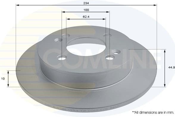 Brake Disc COATED ADC2840