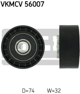 Deflection/Guide Pulley, V-ribbed belt VKMCV56007