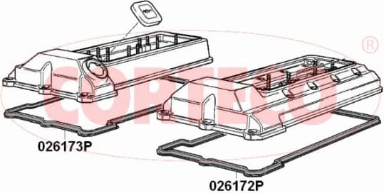 Gasket, cylinder head cover 026173P