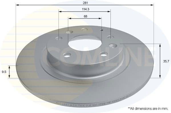 Brake Disc COATED ADC2841