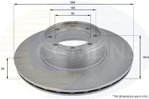 Brake disc, 1pcs REAR ADC1841V