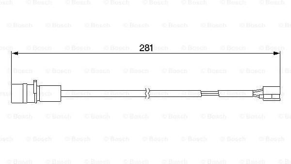 Warning Contact, brake pad wear 1987474924