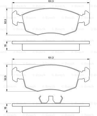 Brake Pad Set, disc brake 0986469070