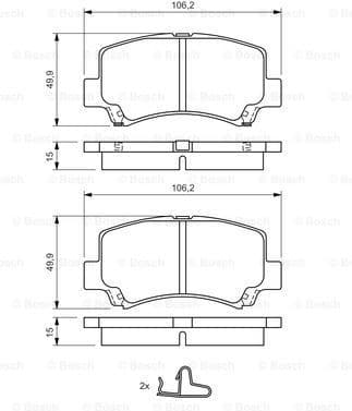Brake Pad Set, disc brake 0986424626