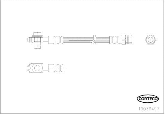 Brake hose rear 19036497