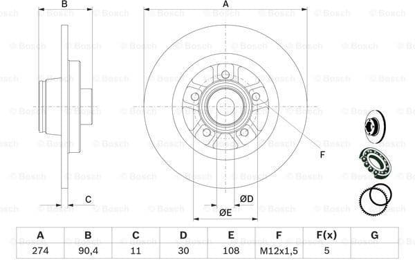 Brake Disc 0986479F30