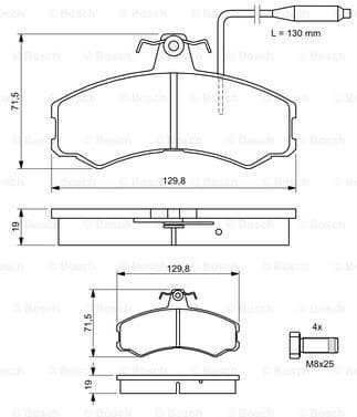 Brake Pad Set, disc brake 0986467411 - image 7