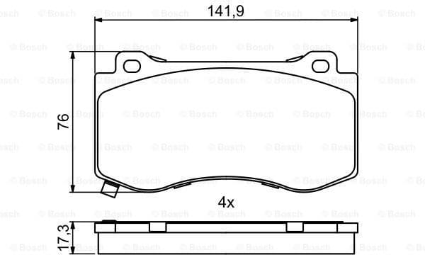 Brake Pad Set, disc brake 0986494870 - image 7