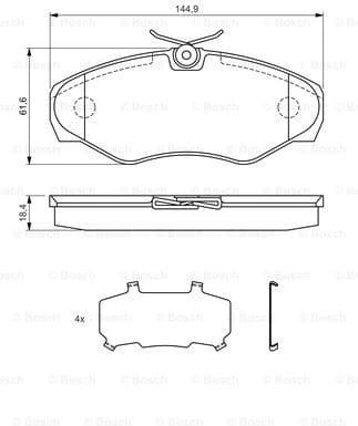 Brake Pad Set, disc brake 0986424531 - image 7
