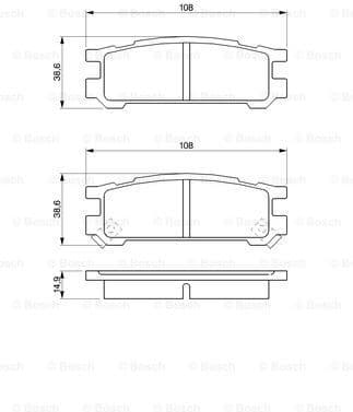 Brake Pad Set, disc brake 0986461143
