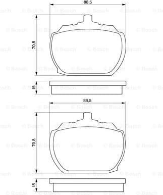 Brake Pad Set, disc brake 0986463641