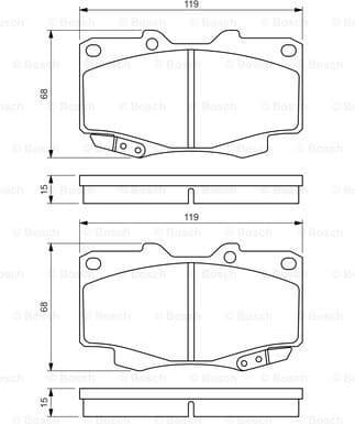 Brake Pad Set, disc brake 0986494497 - image 7