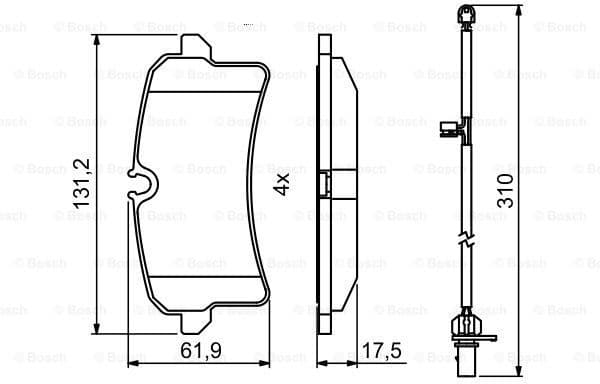 Brake Pad Set, disc brake 0986494841 - image 7
