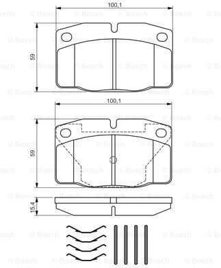 Brake Pad Set, disc brake 0986469390