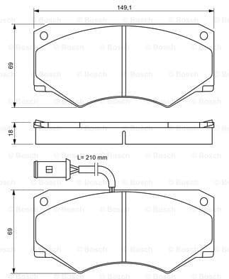 Brake Pad Set, disc brake 0986494301