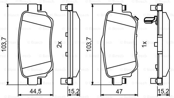 Brake Pad Set, disc brake 0986494816 - image 7