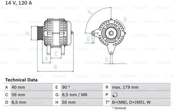 Alternator 0986038950