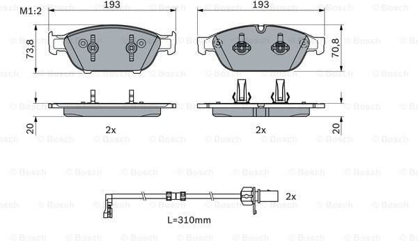Brake Pad Set, disc brake 0986494986