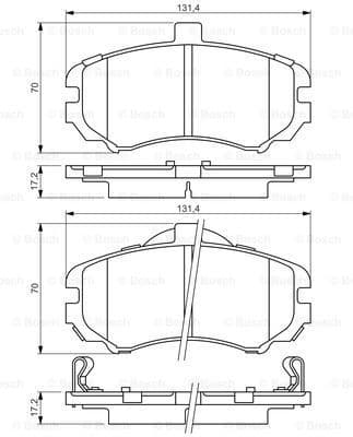 Brake Pad Set, disc brake 0986494426