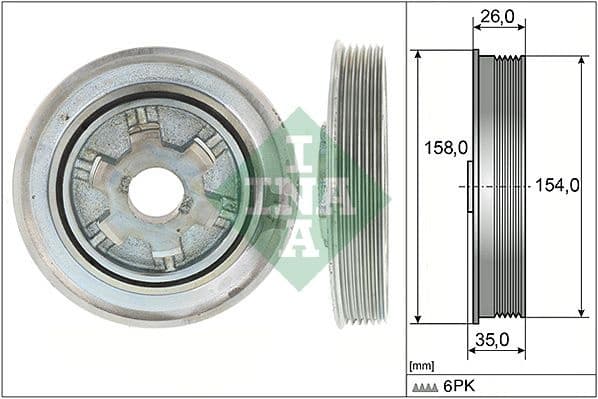 Belt Pulley, crankshaft 544011210