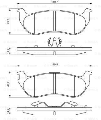 Brake Pad Set, disc brake 0986494419 - image 7