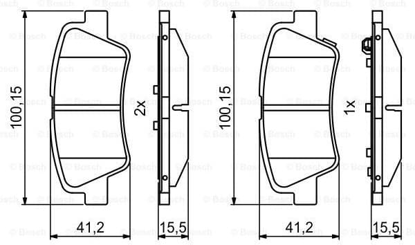 Brake Pad Set, disc brake 0986494768 - image 7