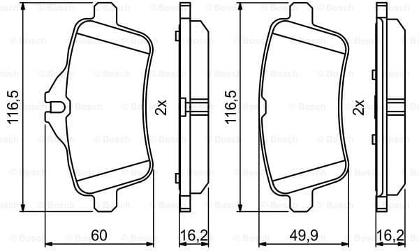 Brake Pad Set, disc brake 0986494771 - image 7