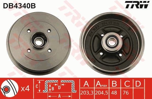Brake Drum DB4340B