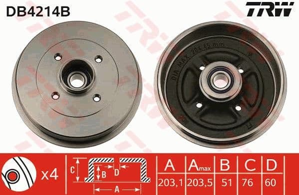 Brake Drum DB4214B