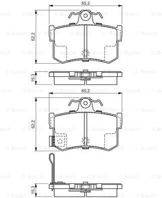 Brake Pad Set, disc brake 0986424568