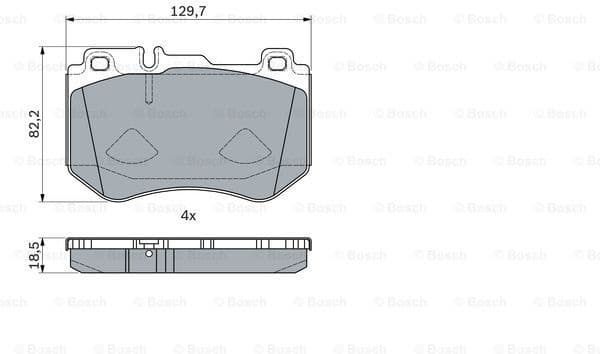 Brake Pad Set, disc brake 0986494777