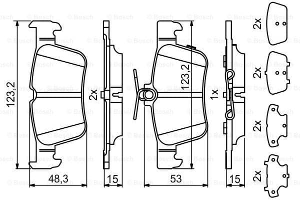 Brake Pad Set, disc brake 0986494839 - image 7