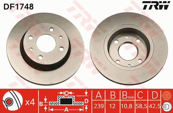 Brake Disc DF1748
