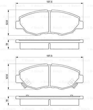 Brake Pad Set, disc brake 0986461124