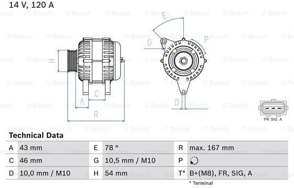 Alternator 0986049171