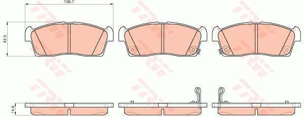 Brake Pad Set, disc brake GDB1940