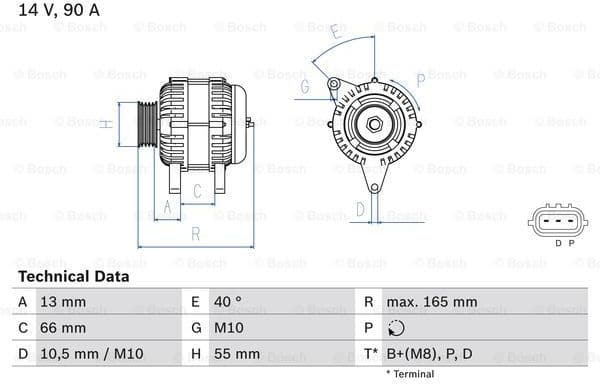 Alternator 0986082430