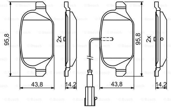 Brake Pad Set, disc brake 0986494779 - image 7
