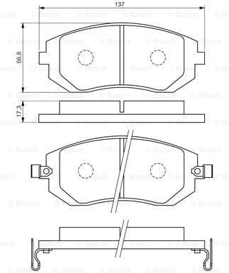 Brake Pad Set, disc brake 0986494558 - image 7