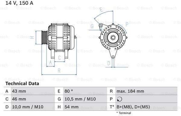 Alternator 0986044400