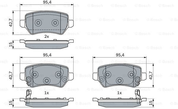 Brake Pad Set, disc brake 0986494954 - image 7