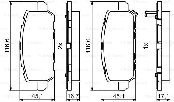 Brake Pad Set, disc brake 0986494838 - image 7