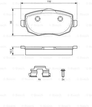 Brake Pad Set, disc brake 0986424792 - image 7